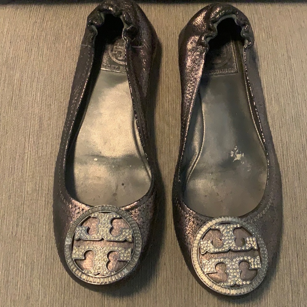 Tory Burch Metallic Flats Size 8